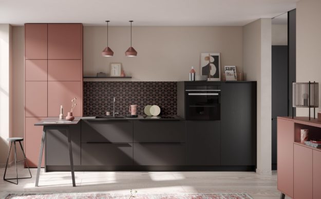 Mein Küchenatelier, Bild einer modernen Küche in schwarz auf der Seite Küchen